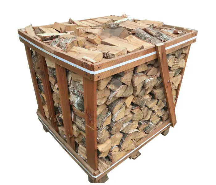 6 Brennholz Birke 1,6 SRM (1 RM) Palette – Kammergetrocknet 25 cm – Bild 1