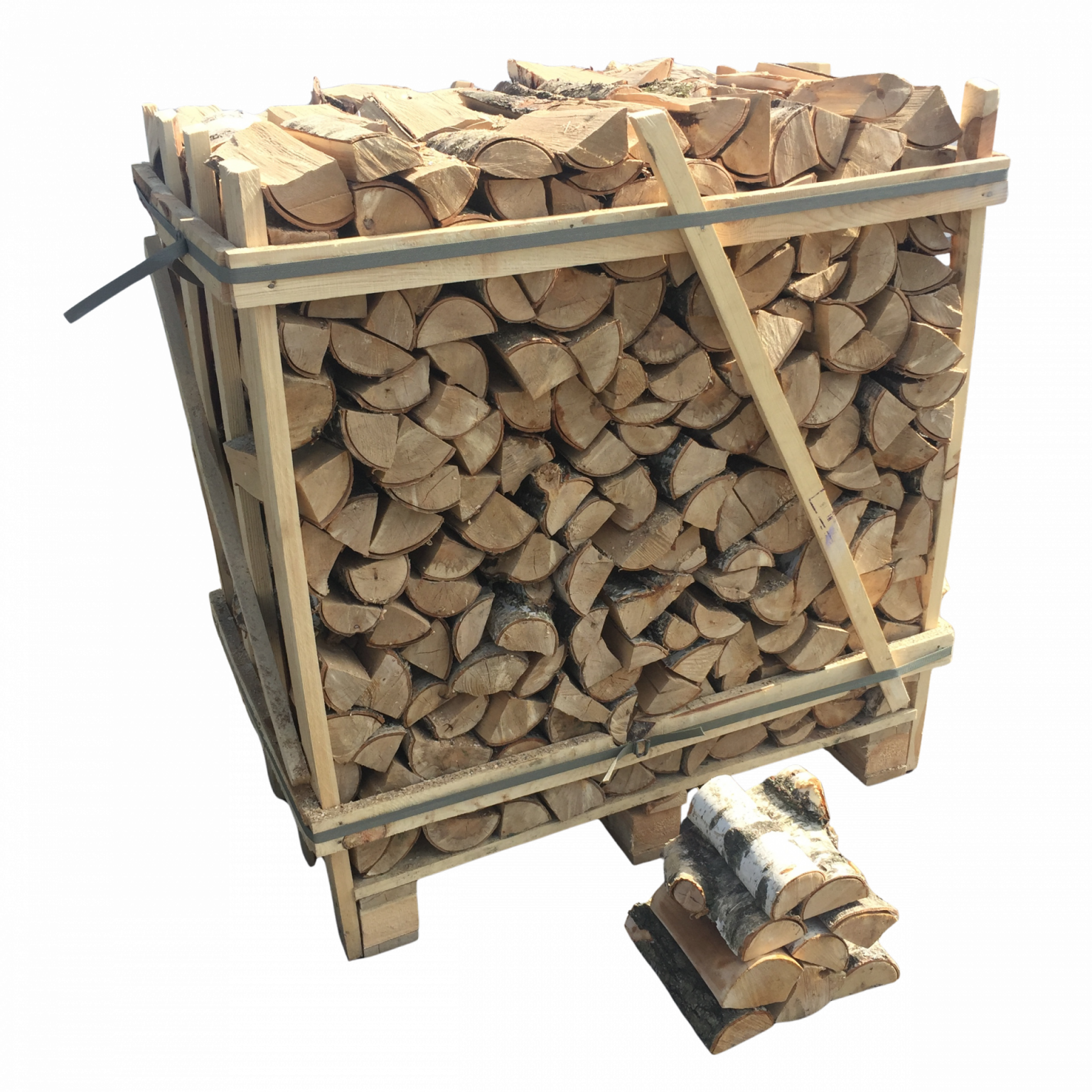 66 Brennholz Birke 1,6 SRM (1 RM) Palette – Kammergetrocknet 25 cm – Bild 3